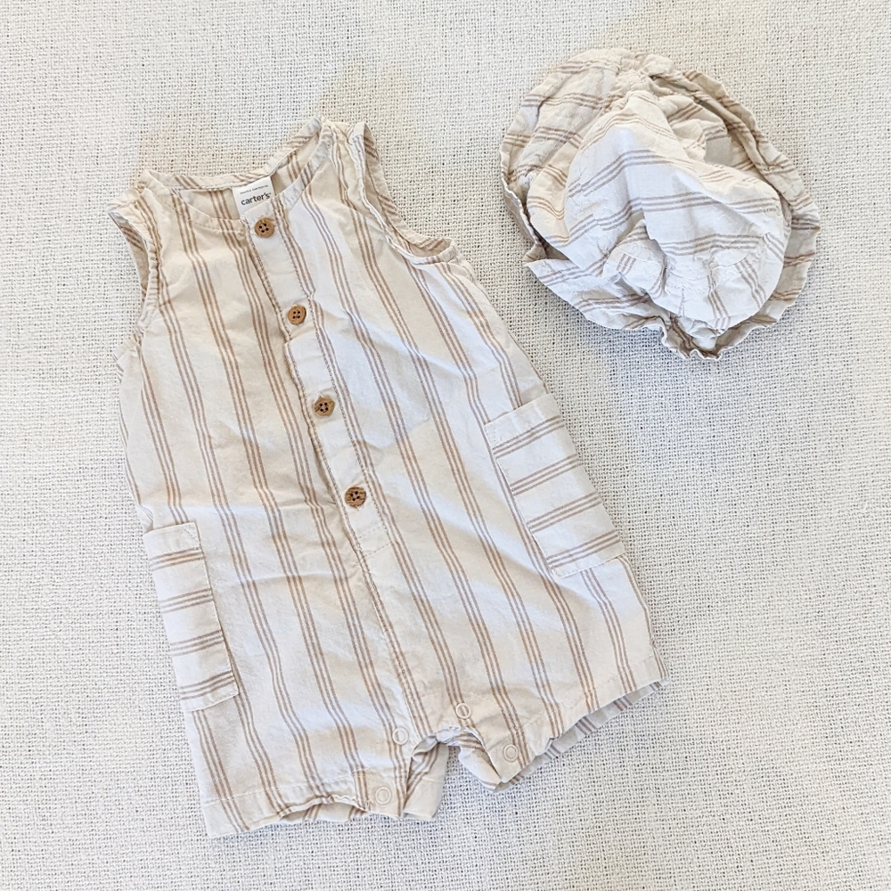 Carter's Baby 2-Piece Hat & Romper Set, 6M